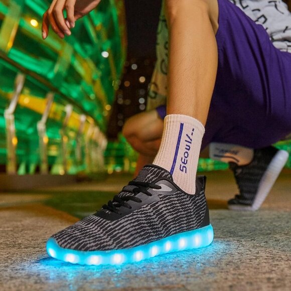 Light Up Shoes Unisex LED Sneakers USB Charging for Parties Nightclubs - Picture 8 of 8